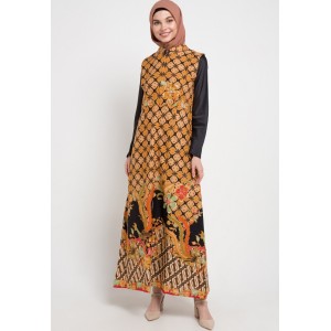 BrahmaniBatik Kencana Long Vest Dress Batik